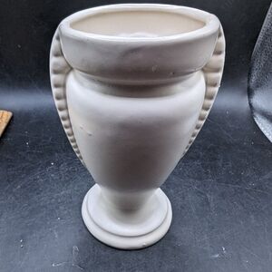 Vintage Off White Matte Finish Vase Possibly McCoy Mid Century